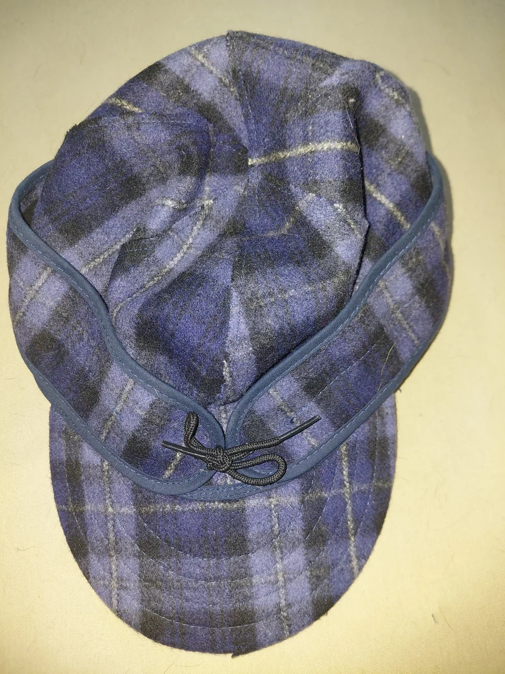 Stormy Kromer Plaid Blue Wool Blend Men's Cap 7 1/4